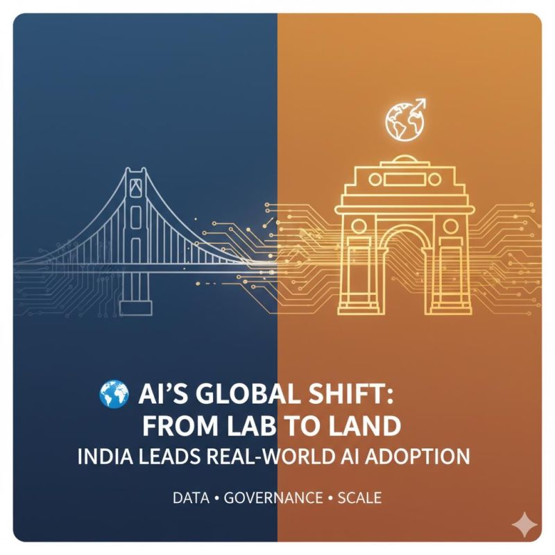 AI's Global Shift: From Lab to Land — India leads real-world AI adoption, built on data, governance, and scale